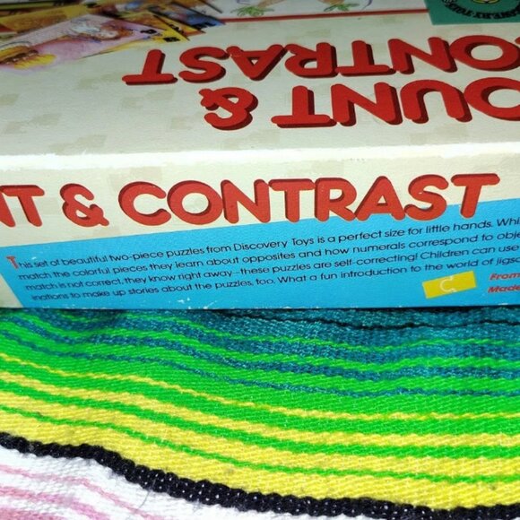 Discovery Toys Vintage Count & Contrast Puzzle Game Made In Spain Good Used Cond - Picture 8 of 10